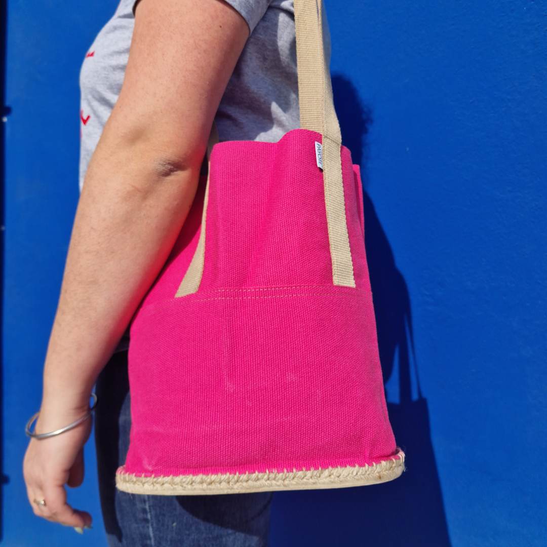 Sac espadrille fuchsia