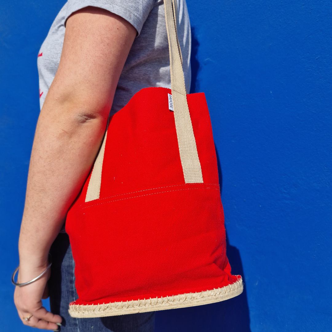 Sac espadrille rouge