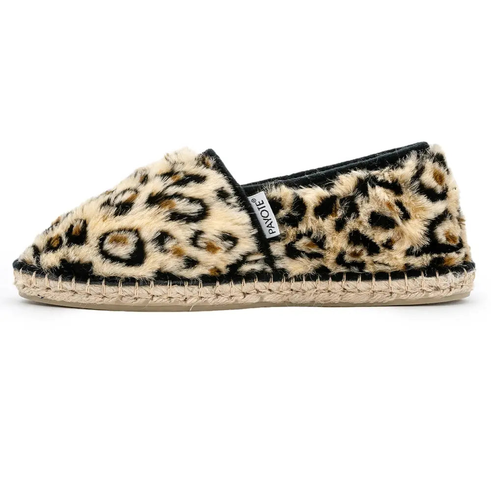 Chausson espadrille léopard pour femme fabriqué en France