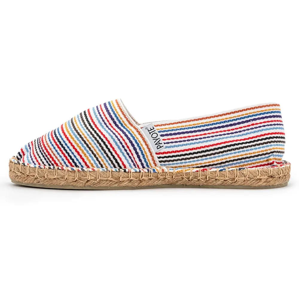 Espadrille rayée multicolore