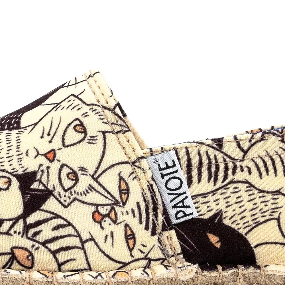 Zoom sur l'espadrille chat made in France
