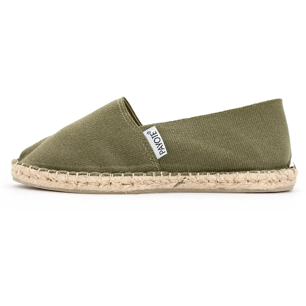 Espadrille kaki fabriquée en France