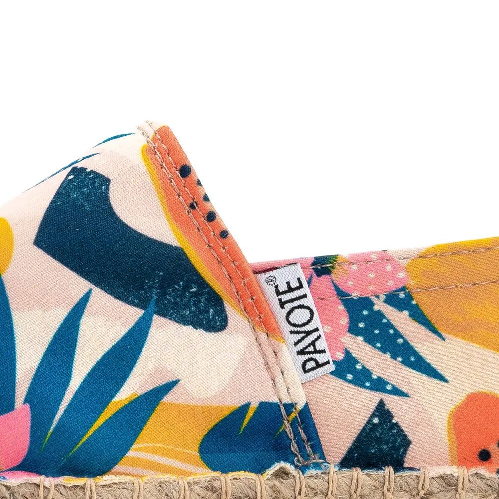 Zoom sur l'espadrille tropicale Audrey