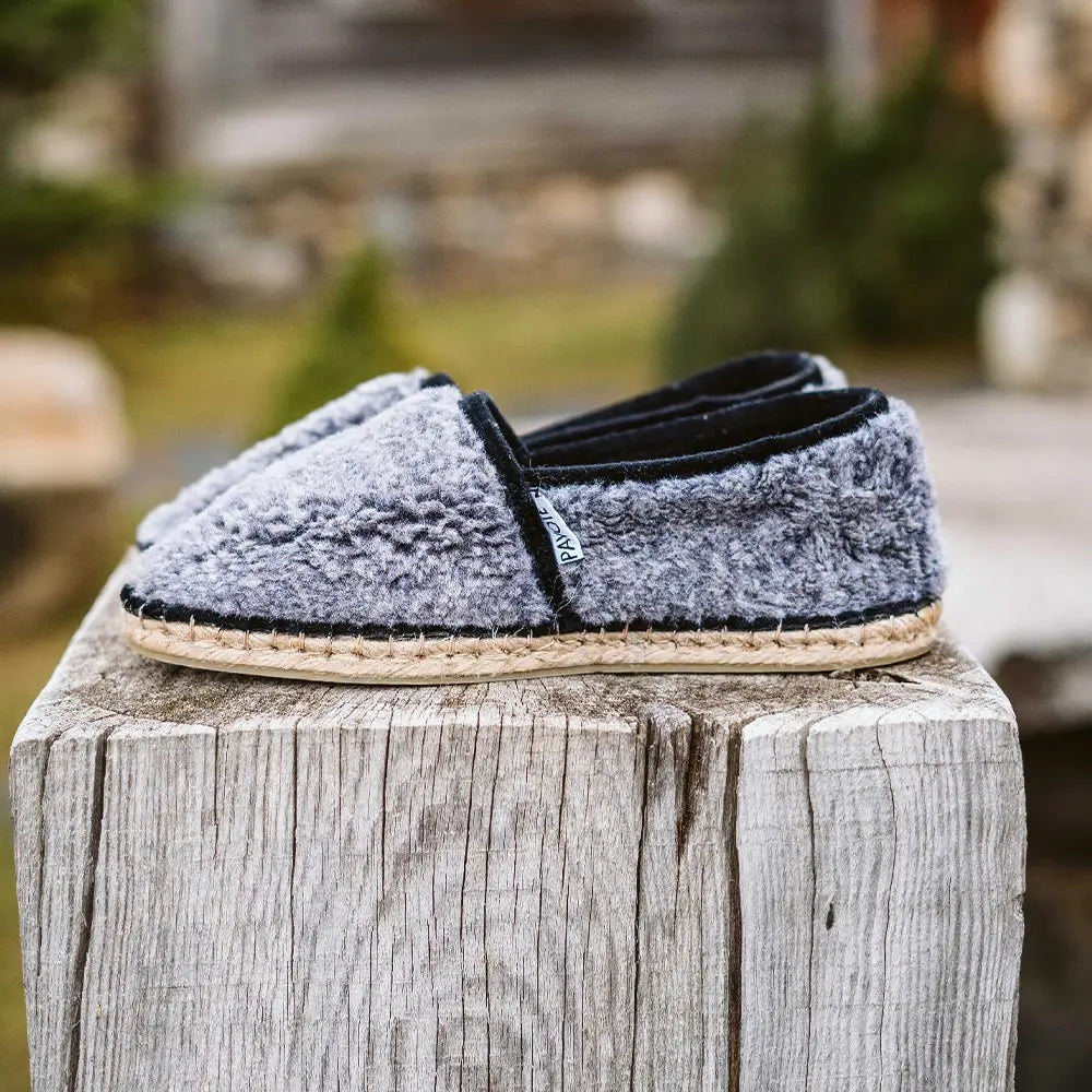 Chausson espadrille gris fabriqué en France