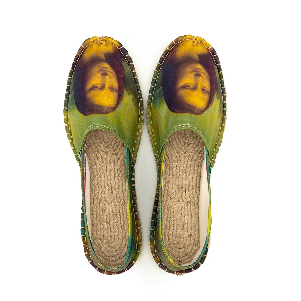 La semelle intérieure de l'espadrille Joconde est en corde naturelle tressée