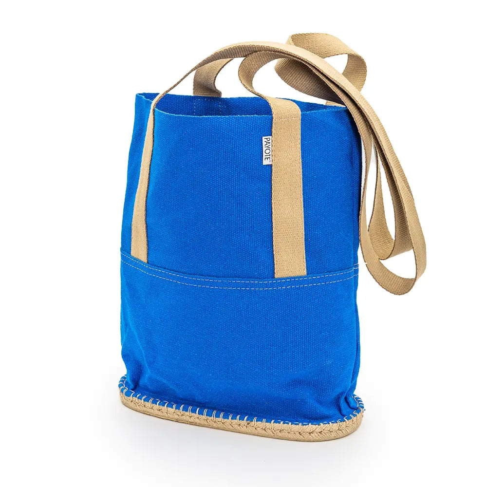 Royal blue espadrille bag