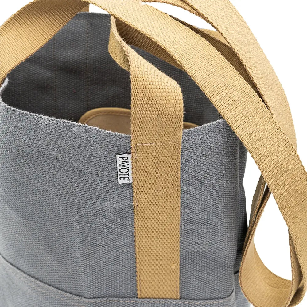 Zoom sur le sac espadrille gris fabriqué en France