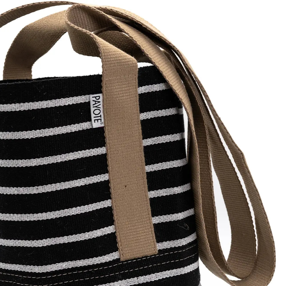 Black Marinière espadrille bag