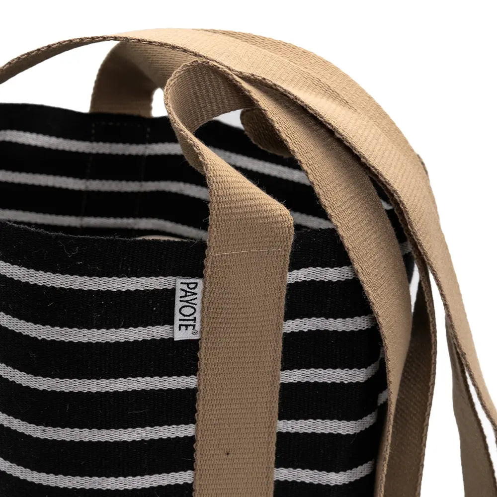 Black Marinière espadrille bag