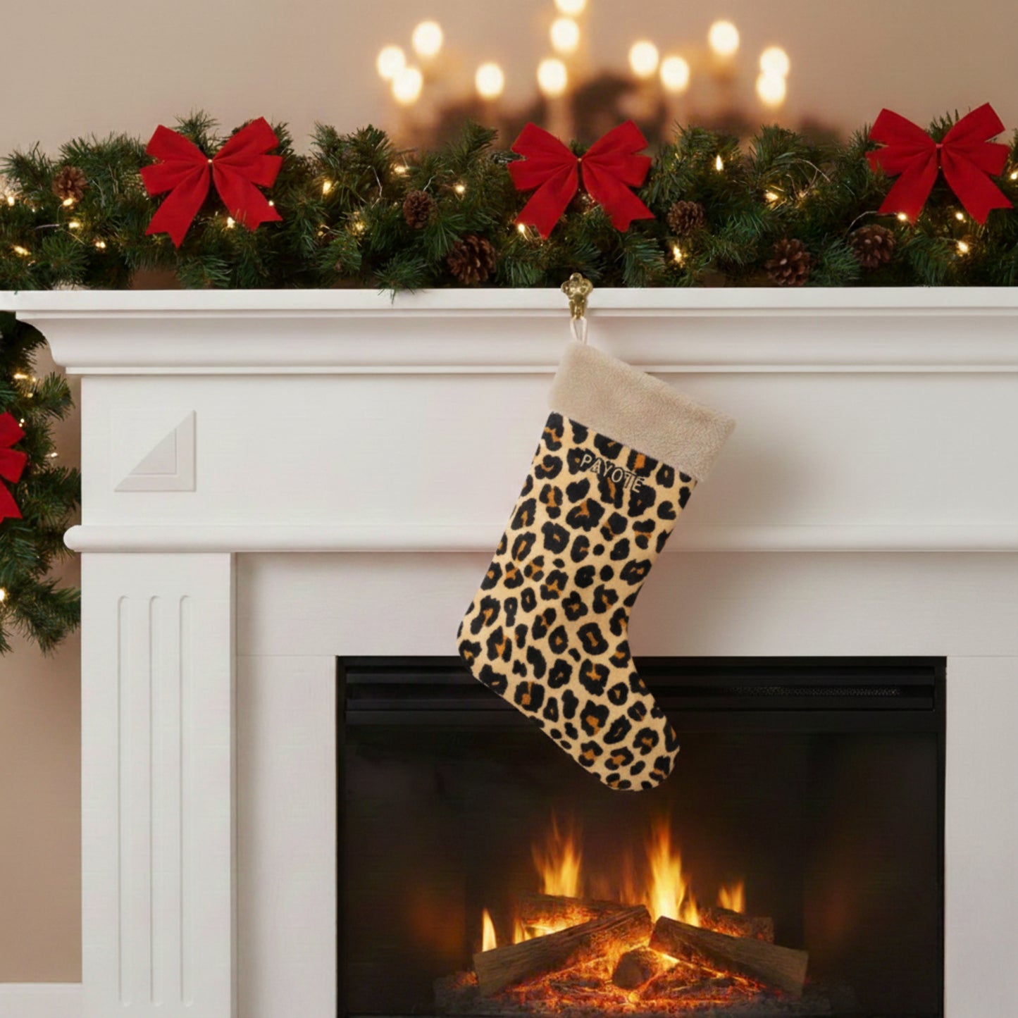 Chaussette de Noël Léopard