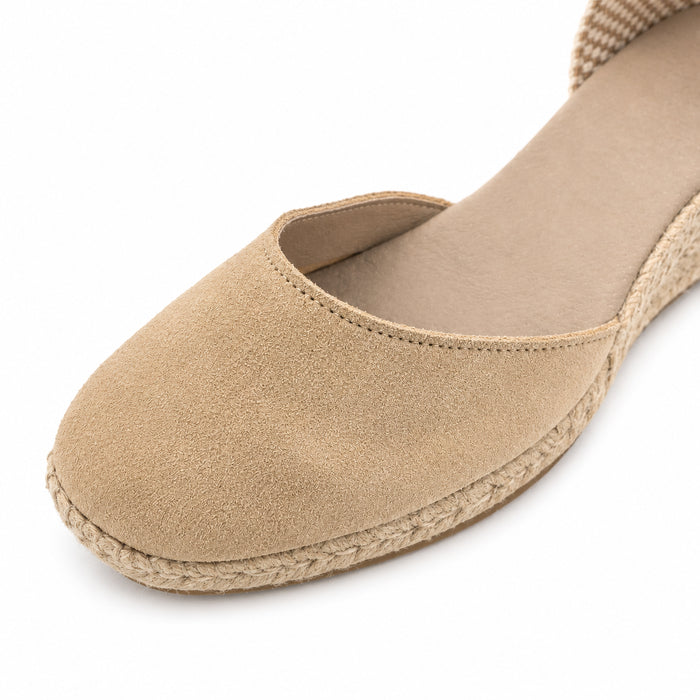 Espadrille Compensée Olympe Beige à boucle - T5