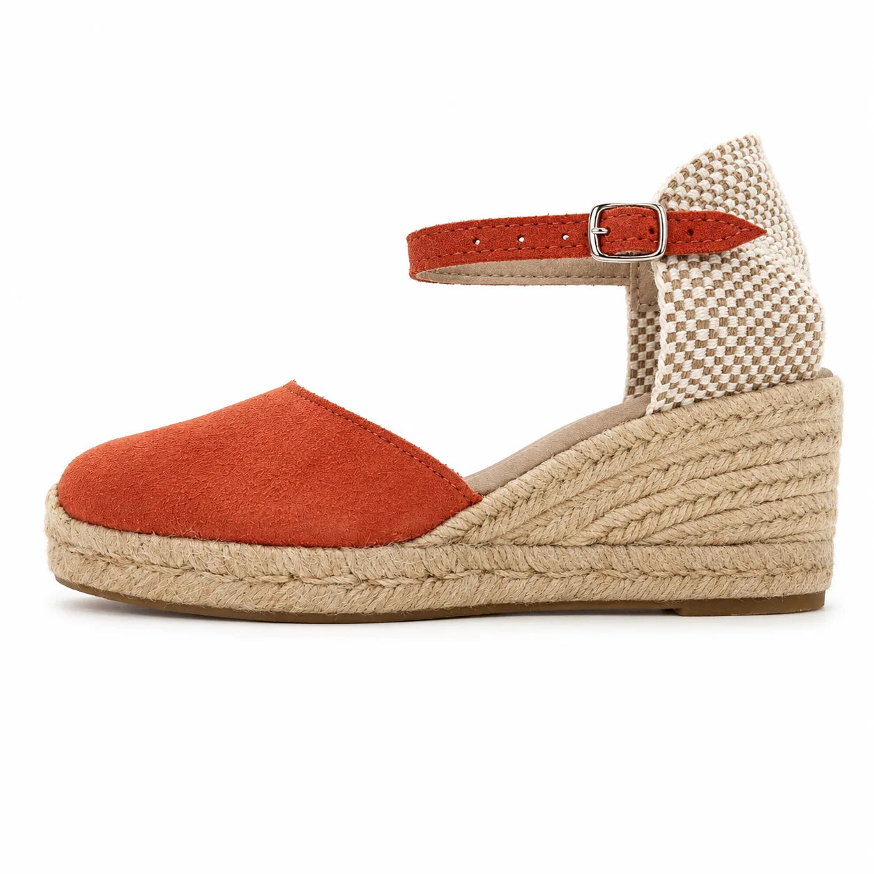 Espadrille Compensée Olympe terracotta à boucle - T5