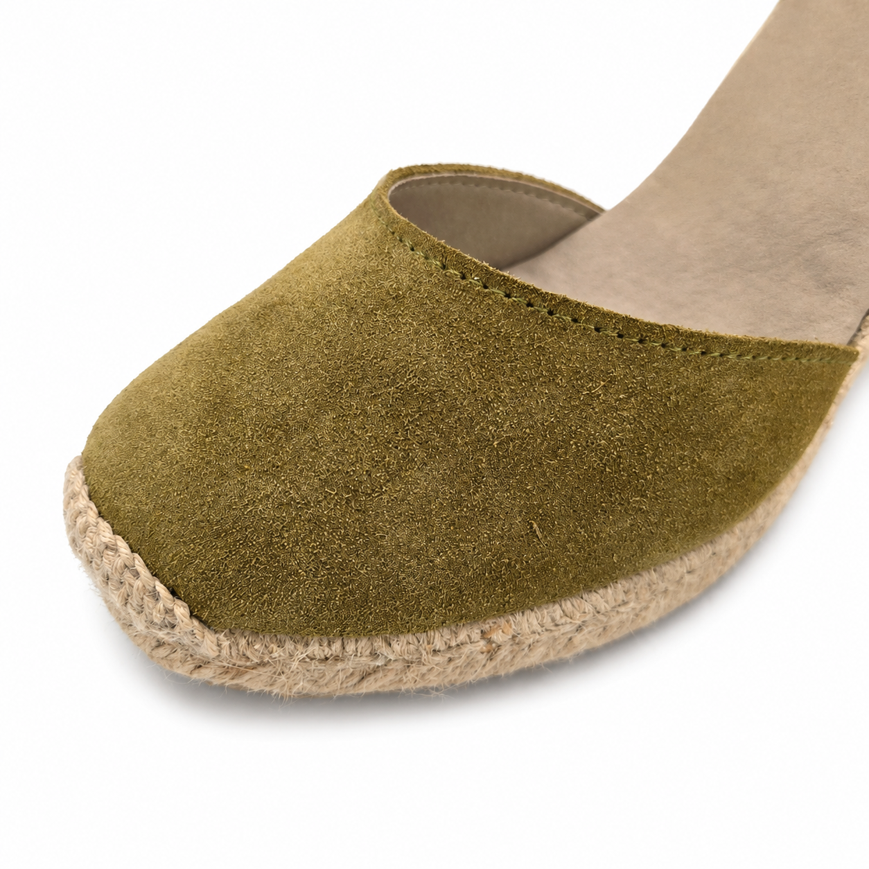 Espadrille Compensée Olympe kaki à boucle - T5