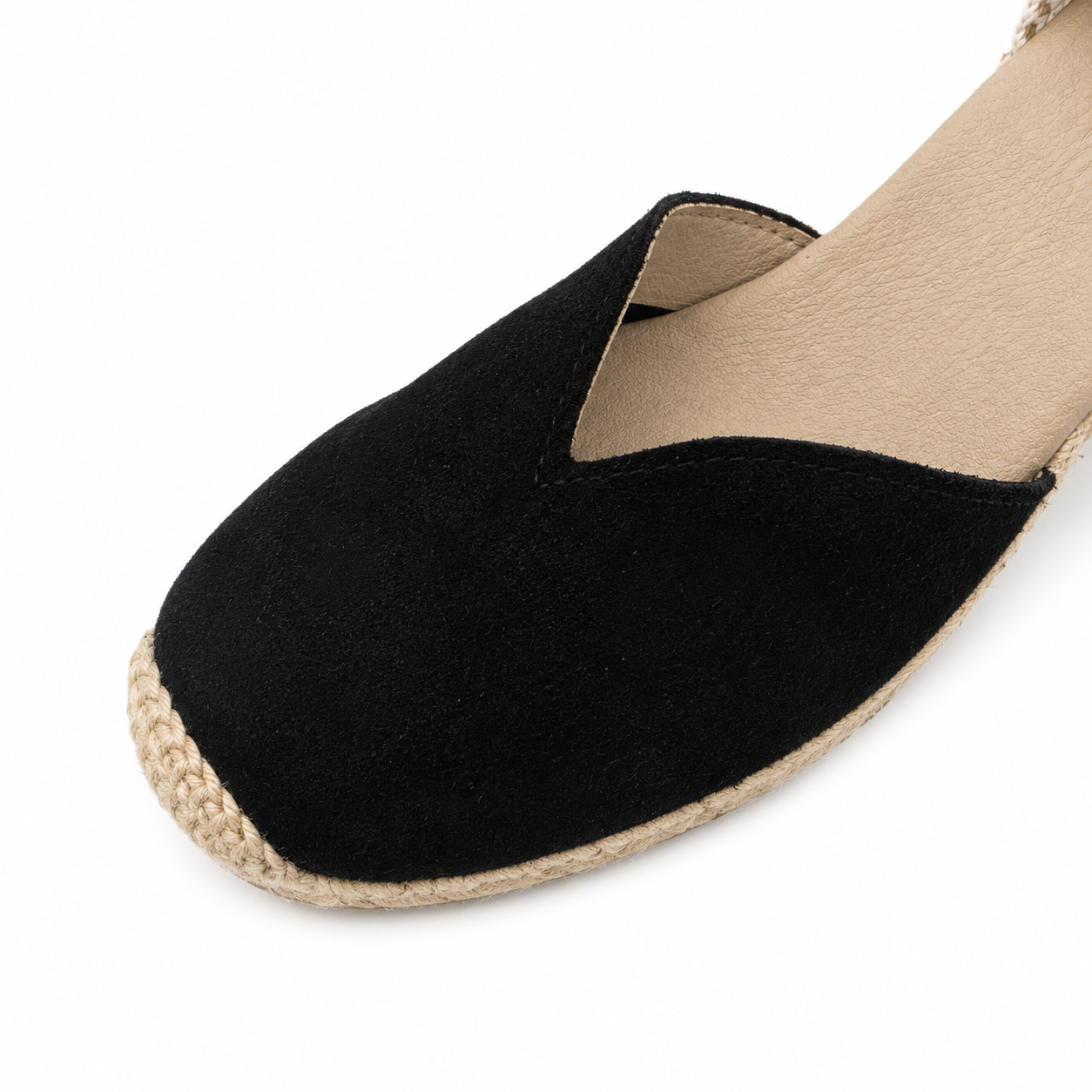 Espadrille Compensée Victoire noire à boucle - T5