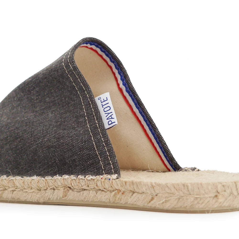 Mule Espadrille Noir Délavé
