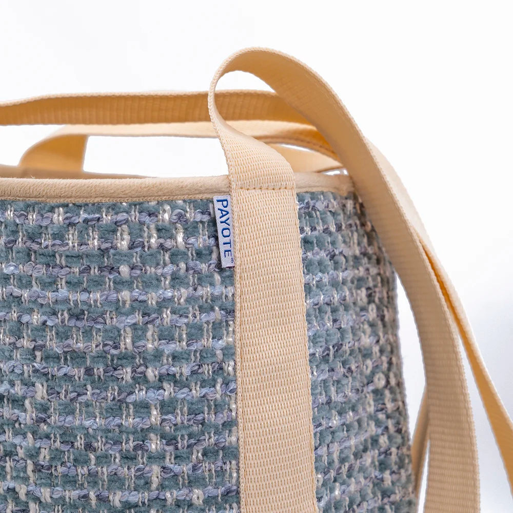 Sac espadrille Fourré Pied-de-Poule Bleu