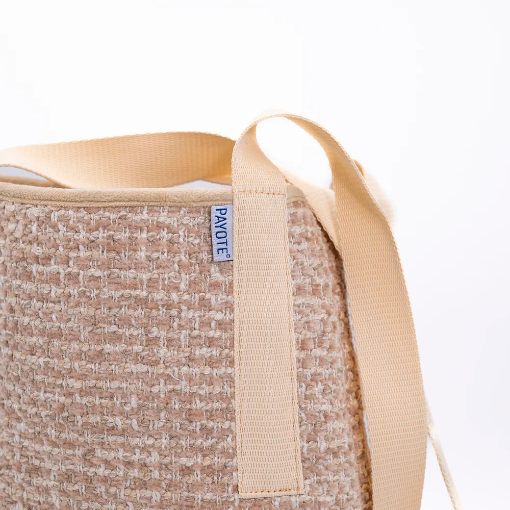 Sac espadrille Fourré Pied-de-Poule Rose Pâle