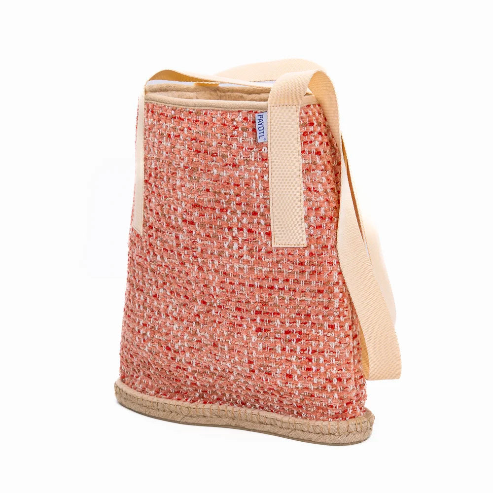 Sac espadrille Fourré Pied-de-Poule Rose
