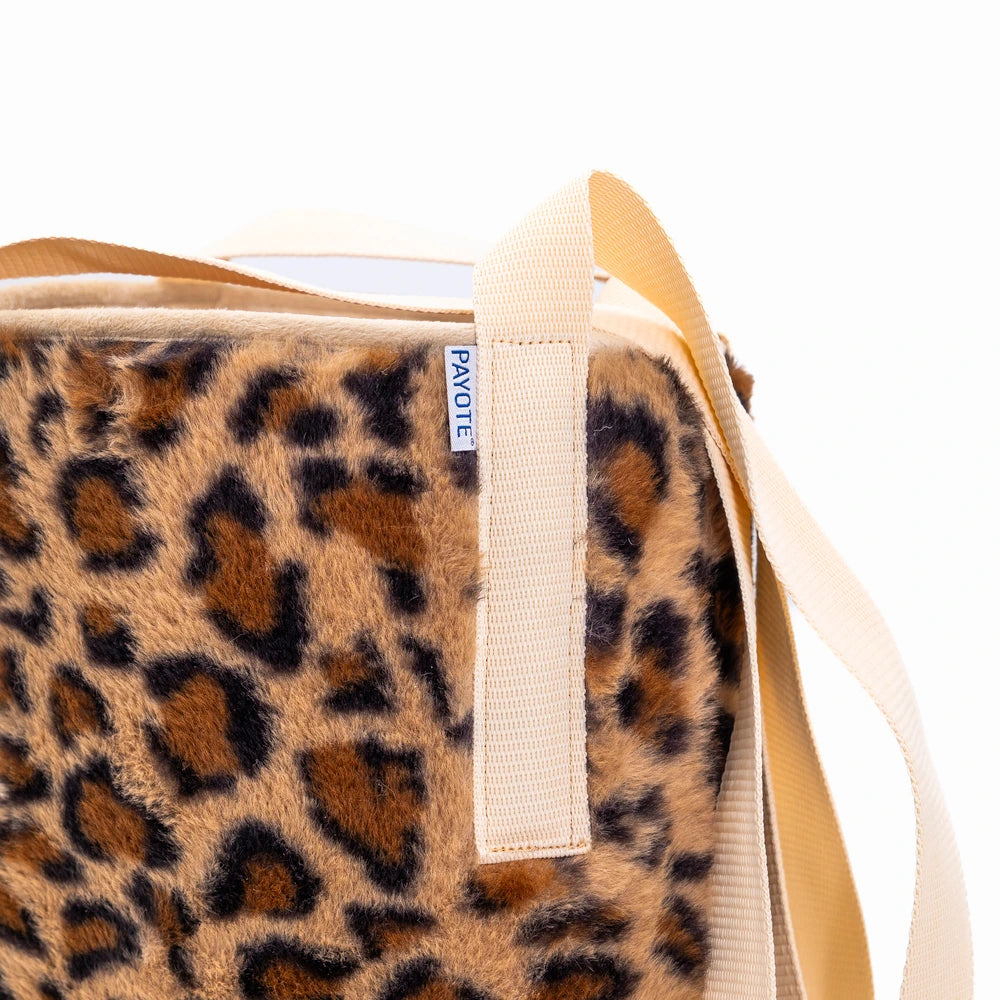 Sac espadrille Fourré Léopard Choco