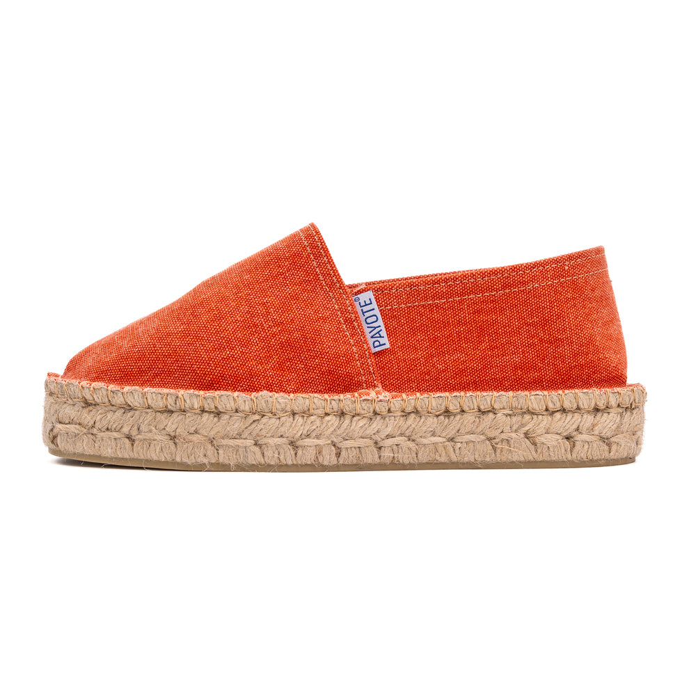 Espadrille Plateforme Terracotta Délavé