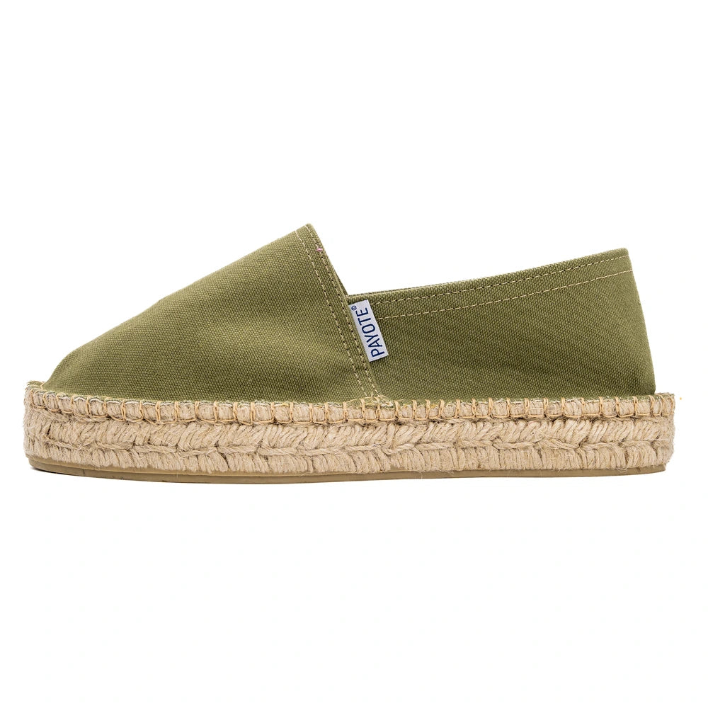 Espadrille Plateforme Kaki