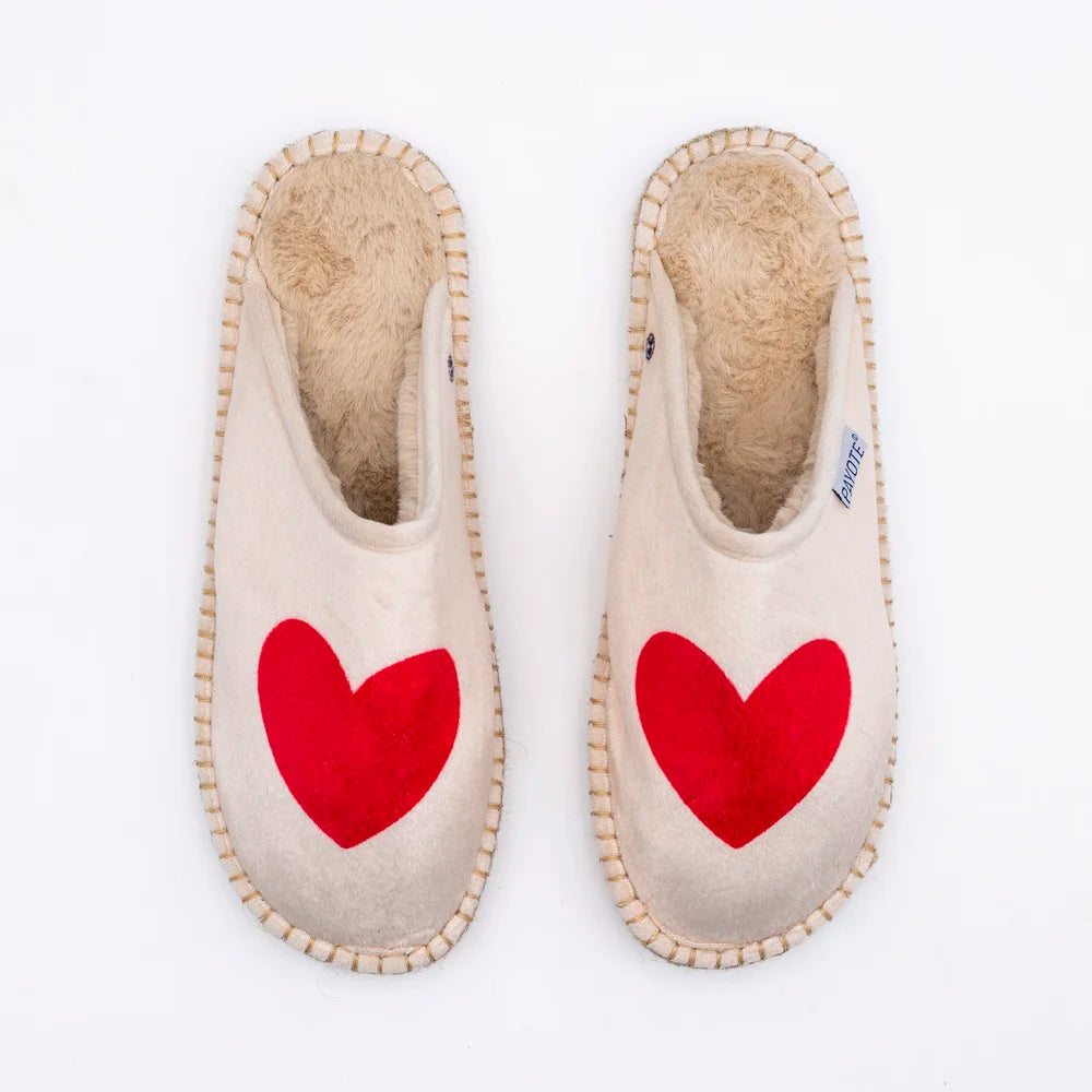 Mule Fourrée Coeur