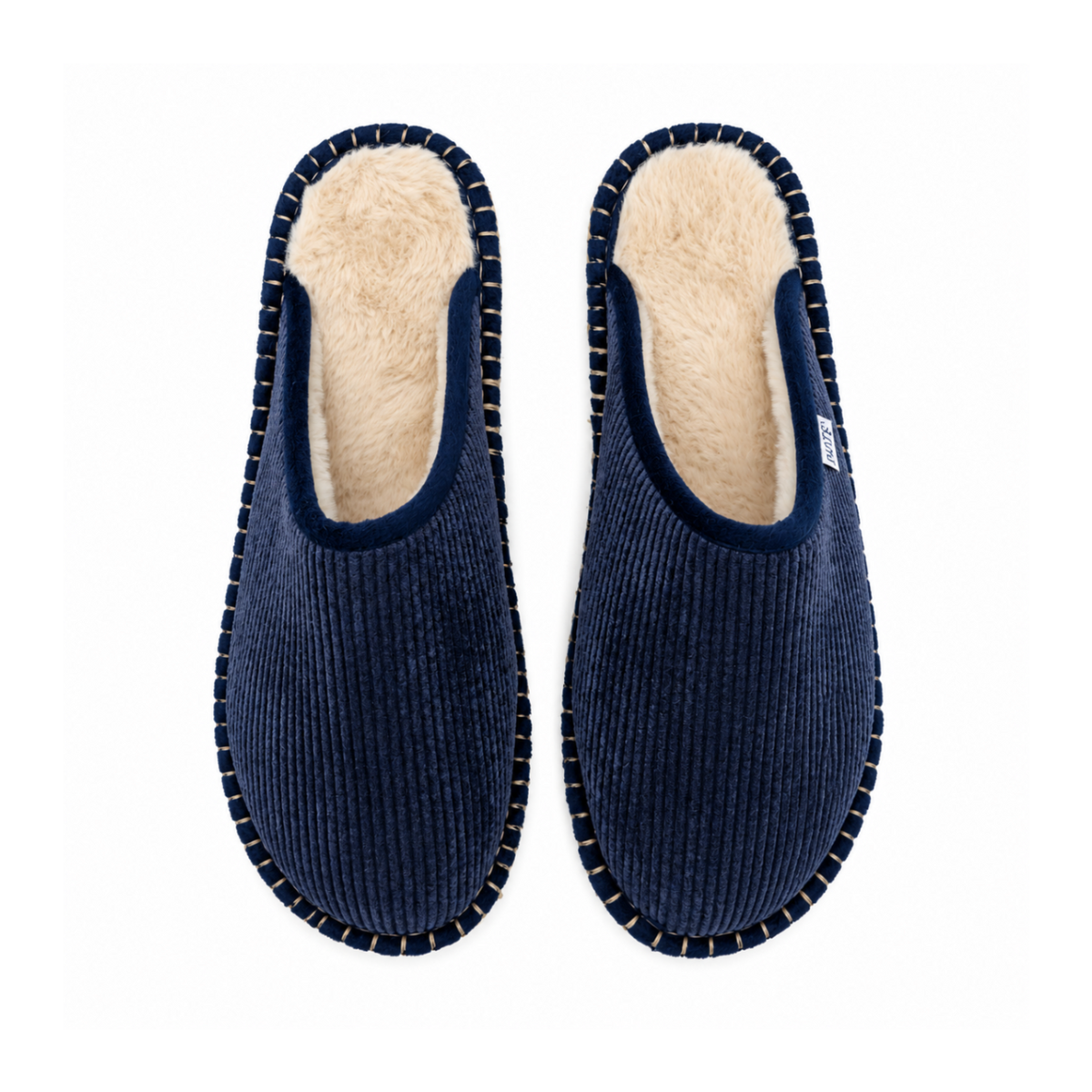 Mule Fourrée Robert bleu marine
