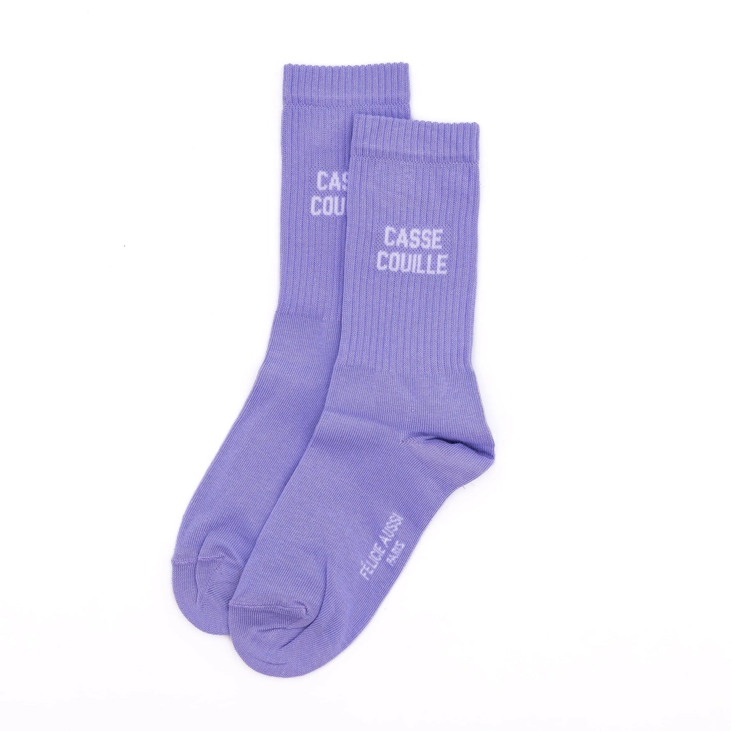 Chaussettes CASSE COUILLE mauve 36/40