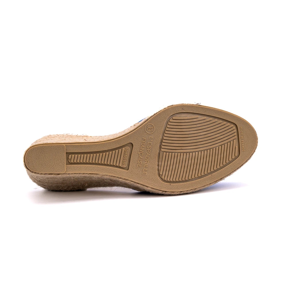 Espadrille Compensée Mathilde Noire à boucle