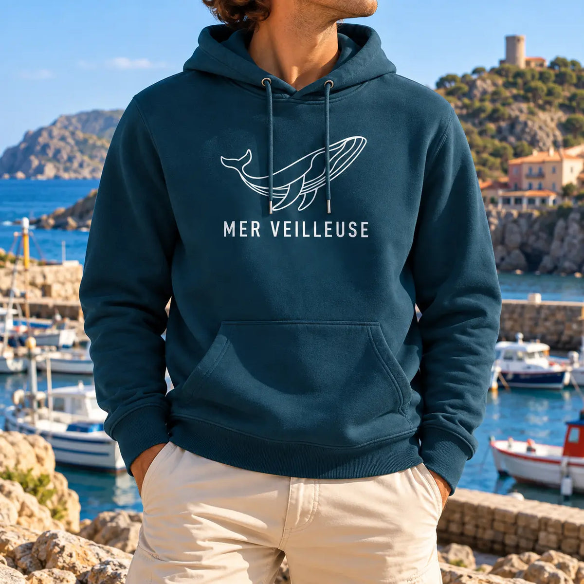 Recycled Hoodie - Nightlight Sea