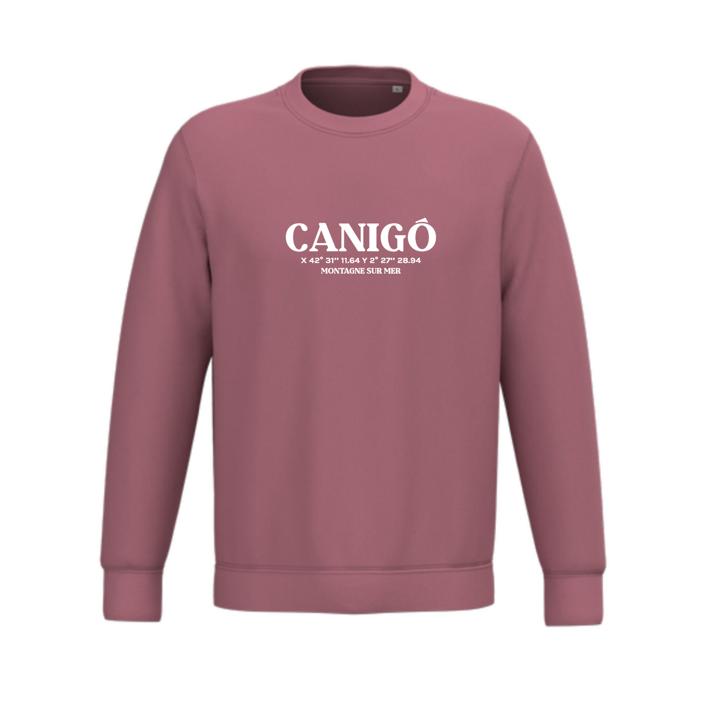 Recycled Round Neck Sweatshirt - Canigó compass