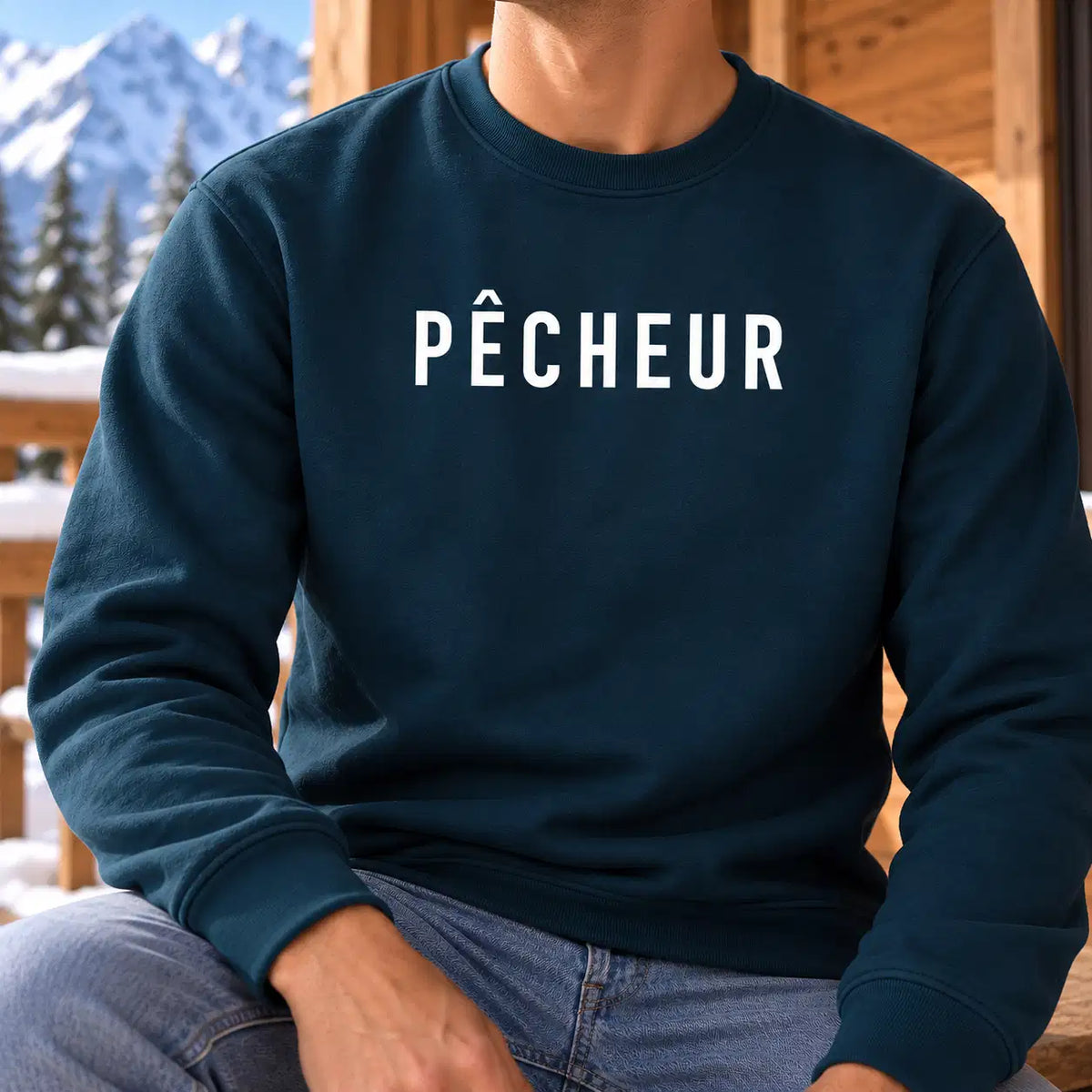 Recycled Round Neck Sweatshirt - Fisherman
