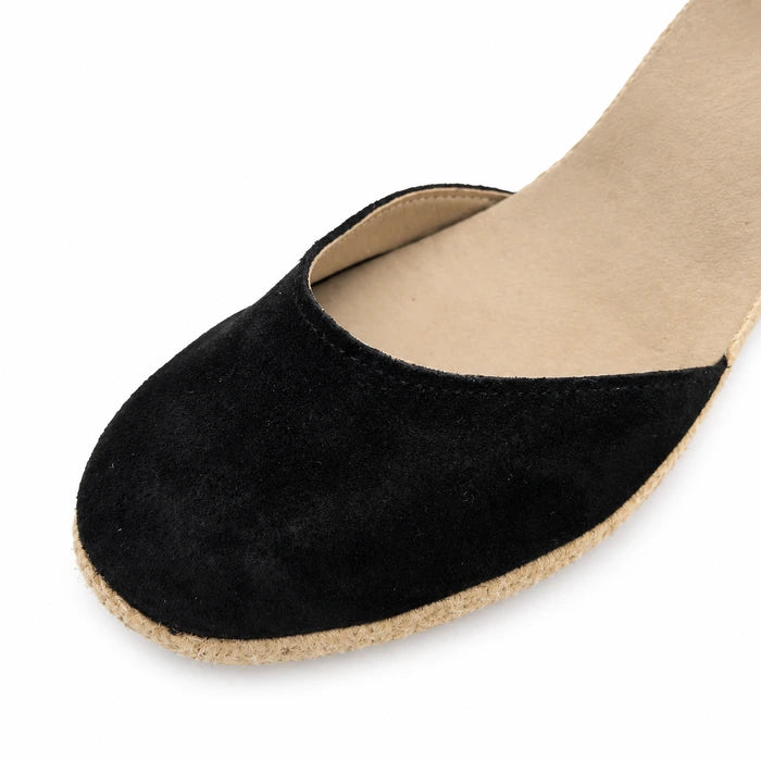 The Beige Renée Lace-Up Wedge Espadrille