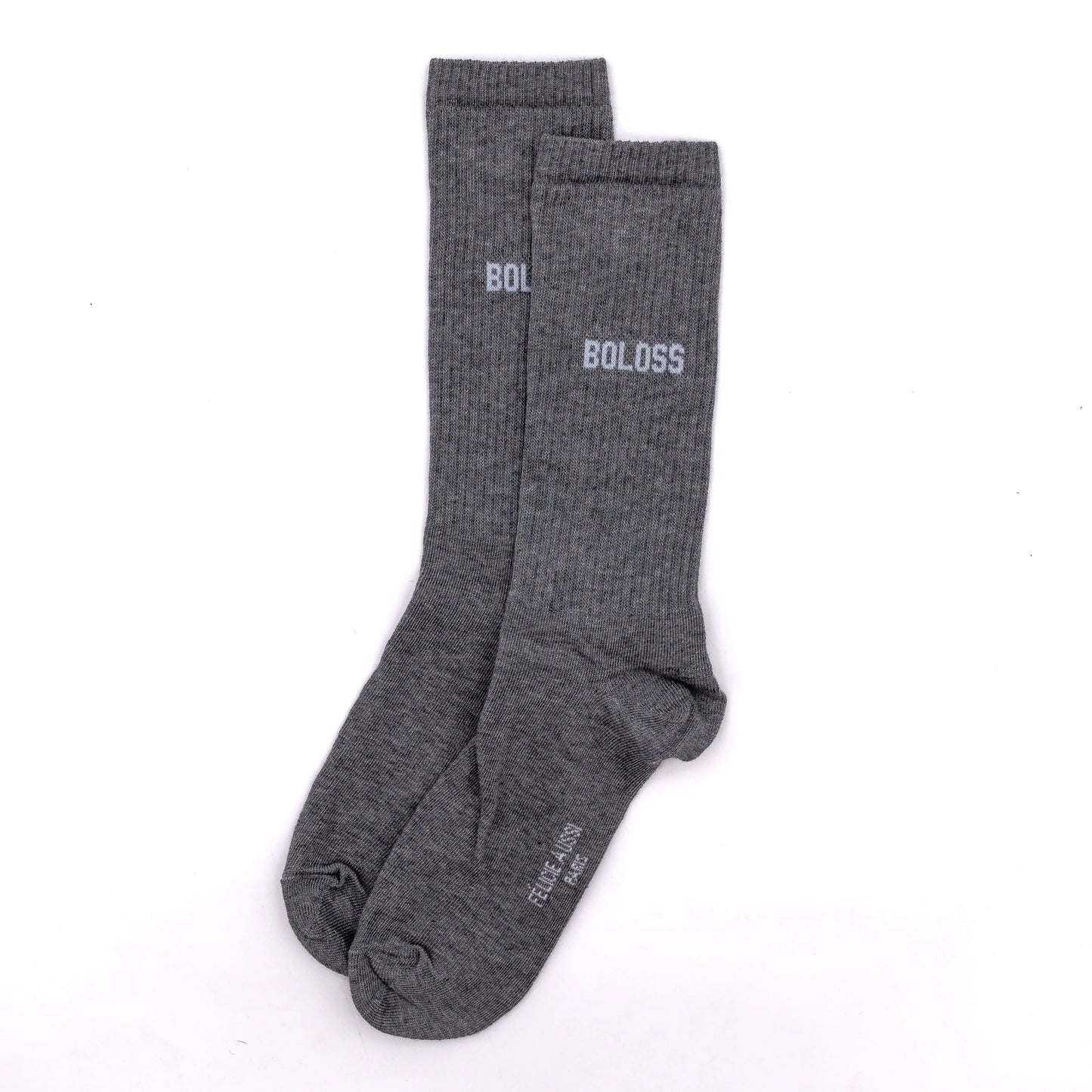 Chaussettes "boloss" gris chiné made in France