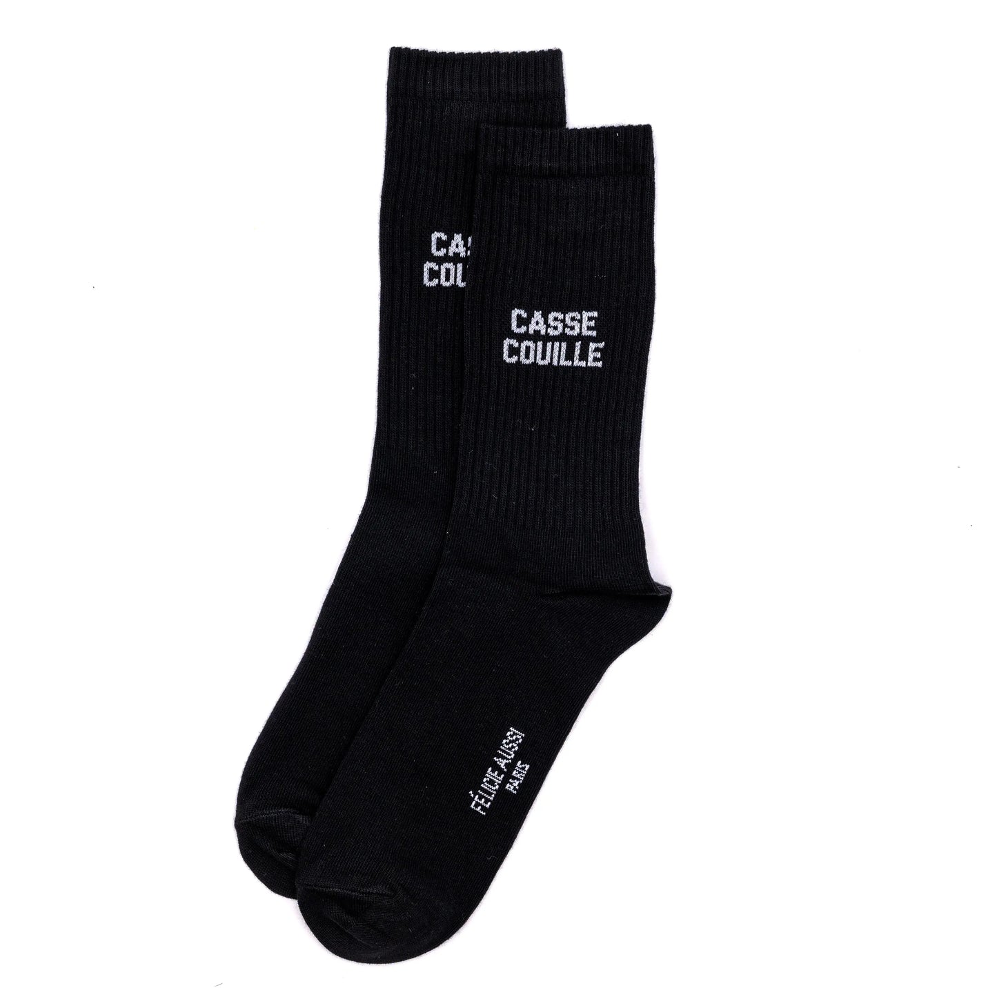 Chaussettes "casse couille" noires made in France