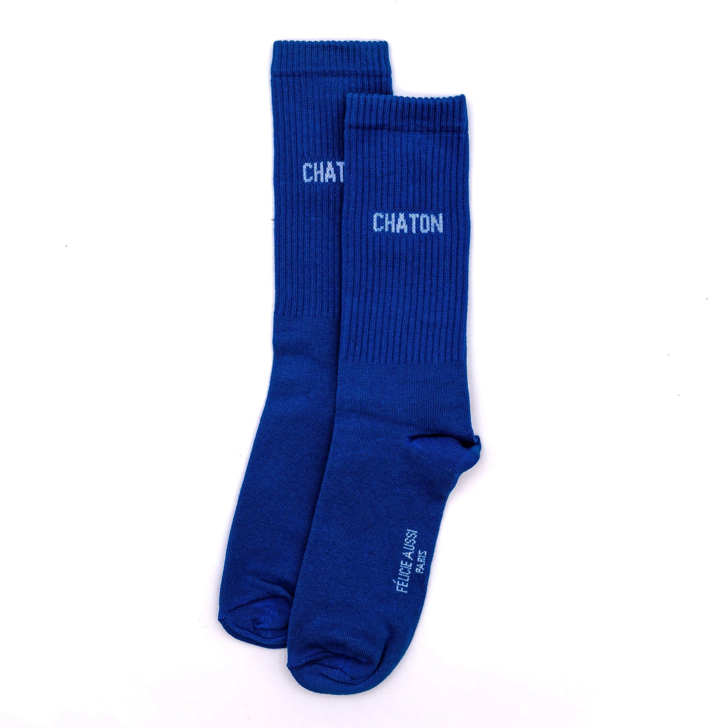 Chaussettes "chaton" bleues made in France