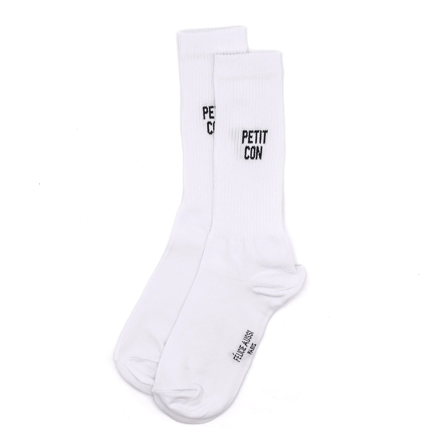 Chaussettes blanches "Petit con" made in France