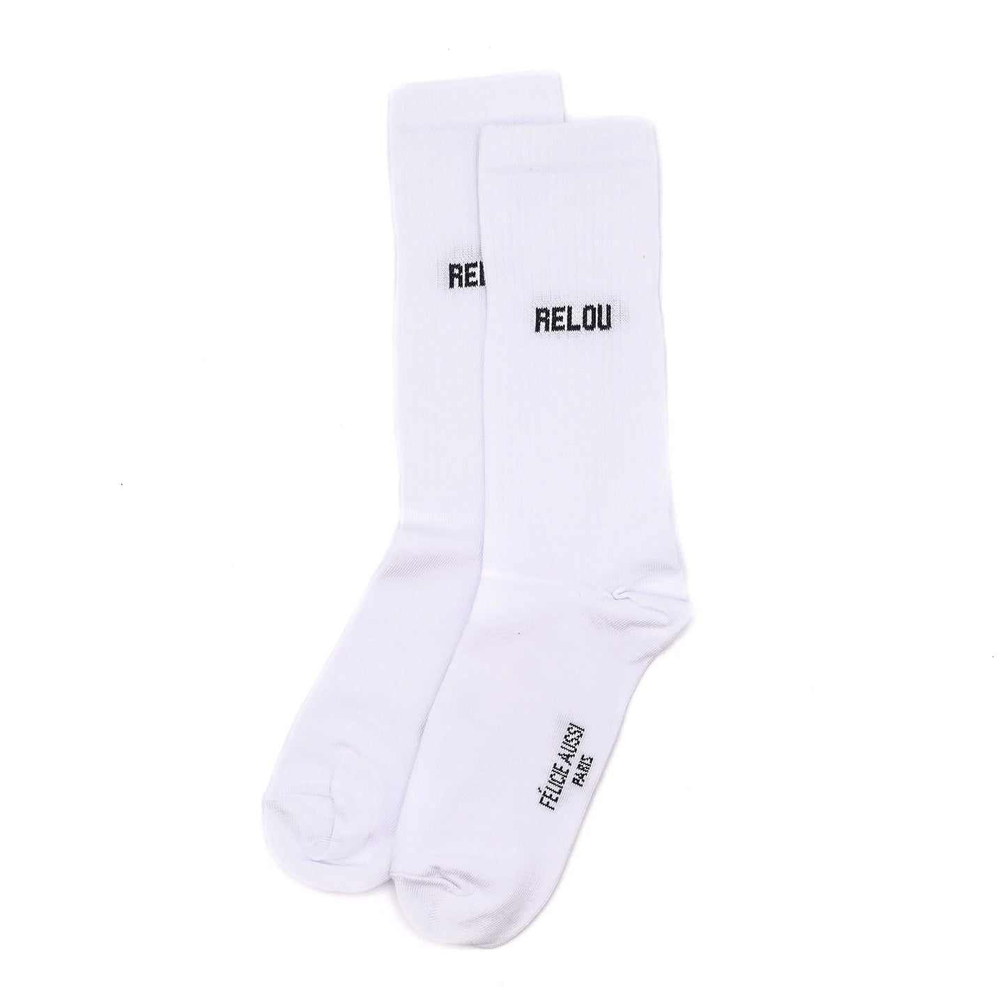 Chaussettes blanches à message "relou"