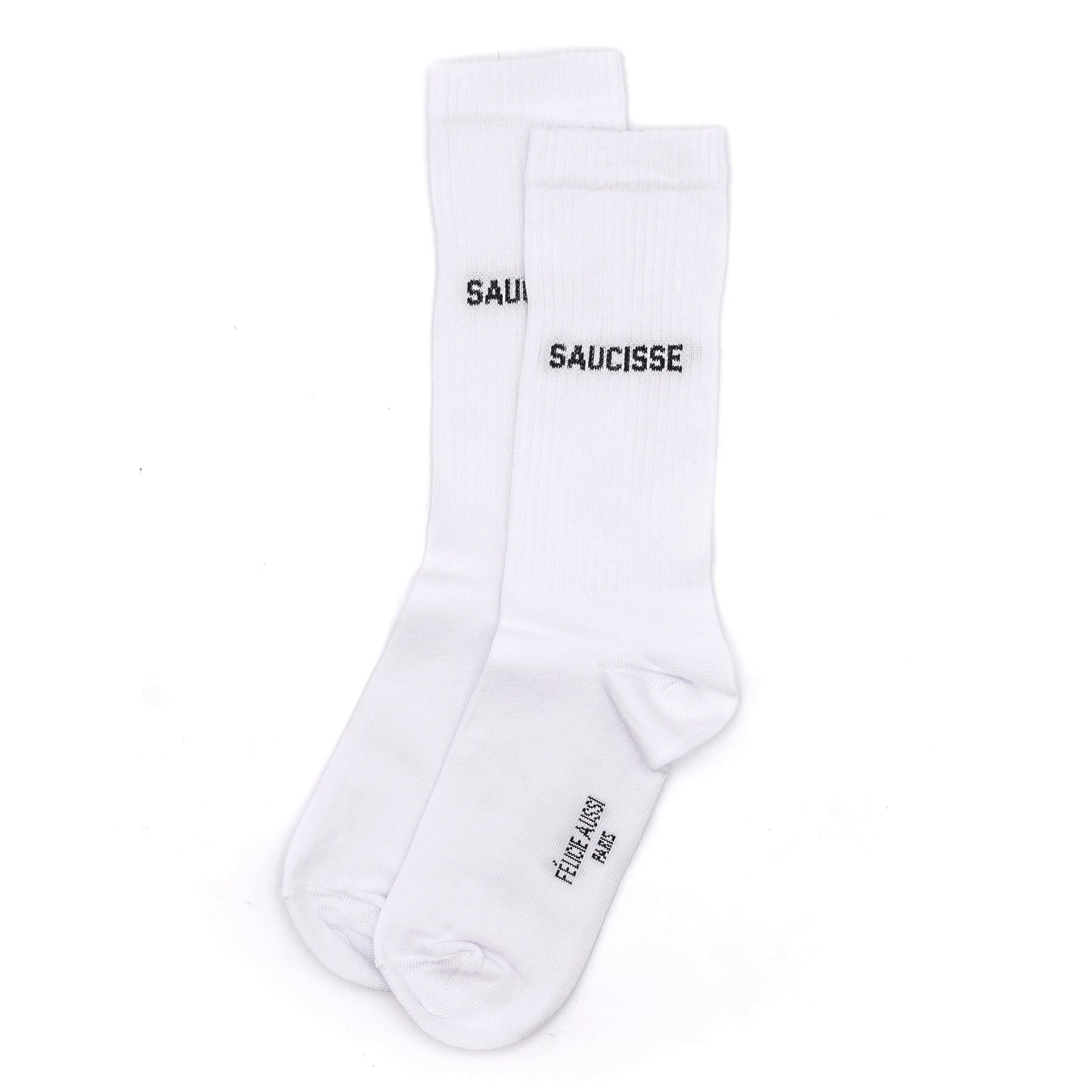 Chaussettes "Saucisses" blanches made in France