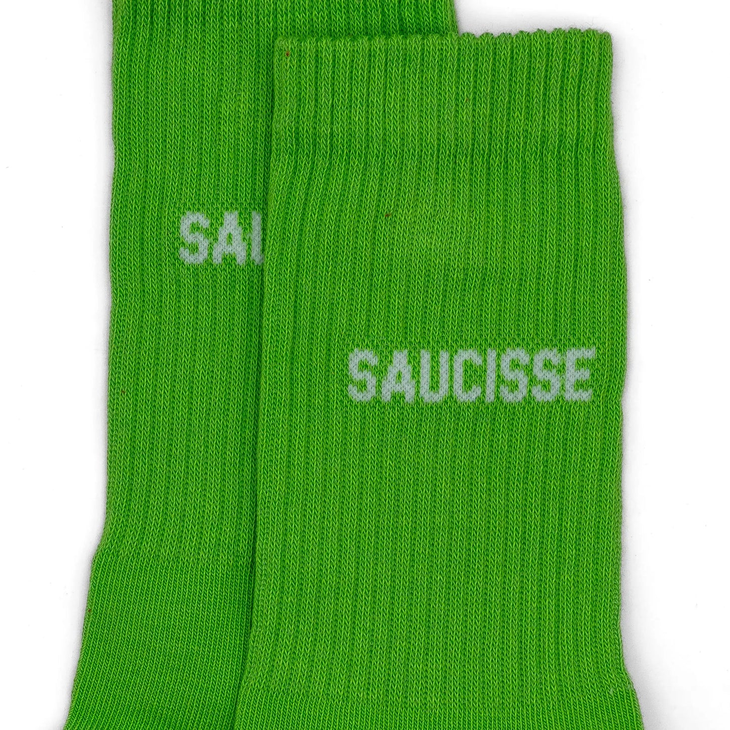 Chaussettes originales à message "saucisse" made in France