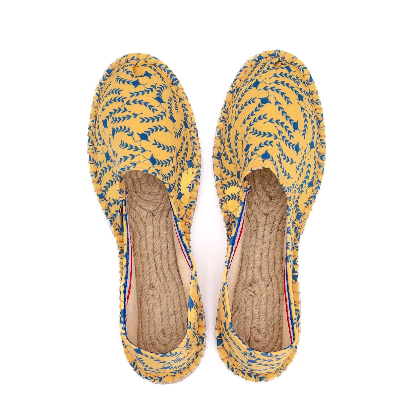 Découvrez l'espadrille jaune à fleurs made in France