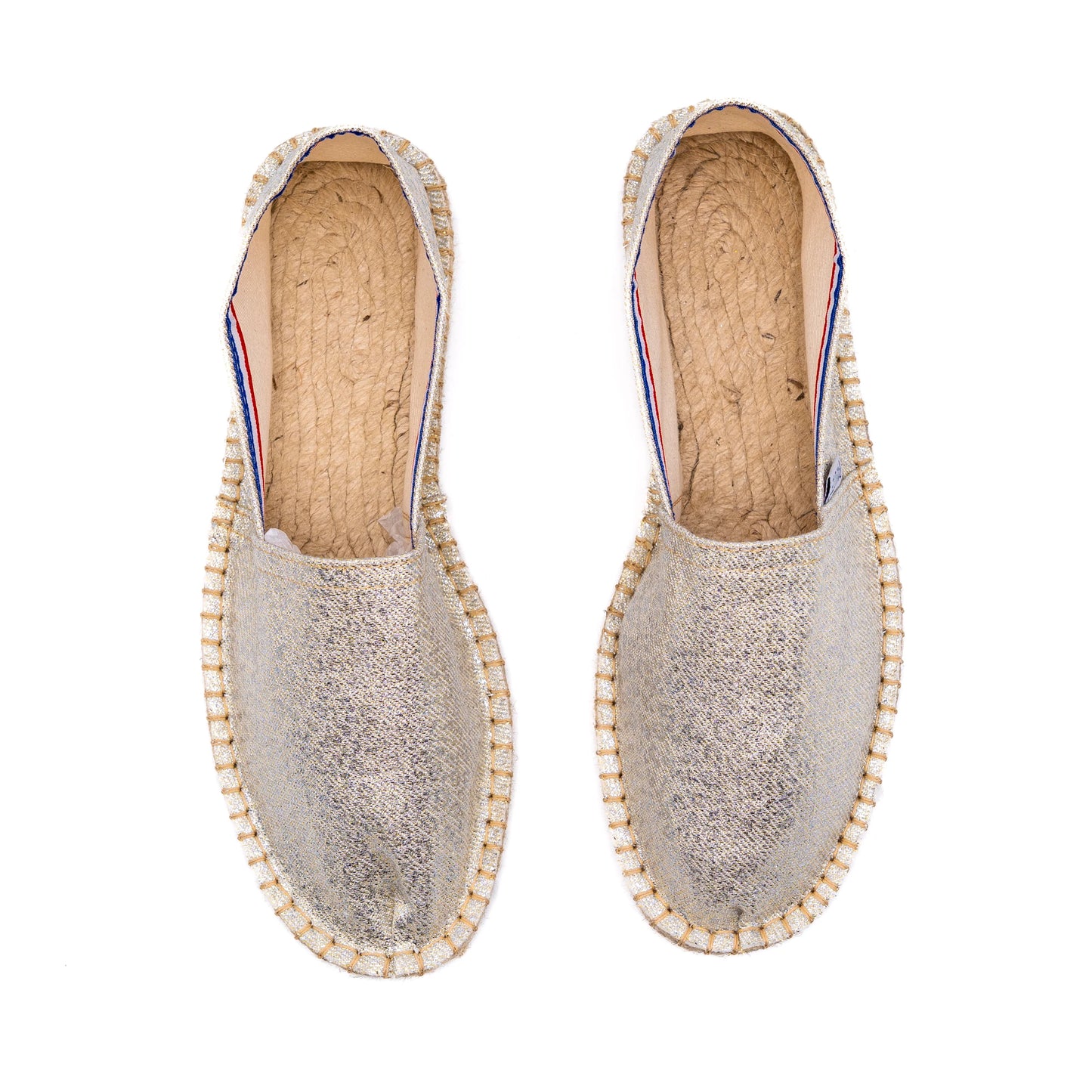 Espadrille argentée made in France