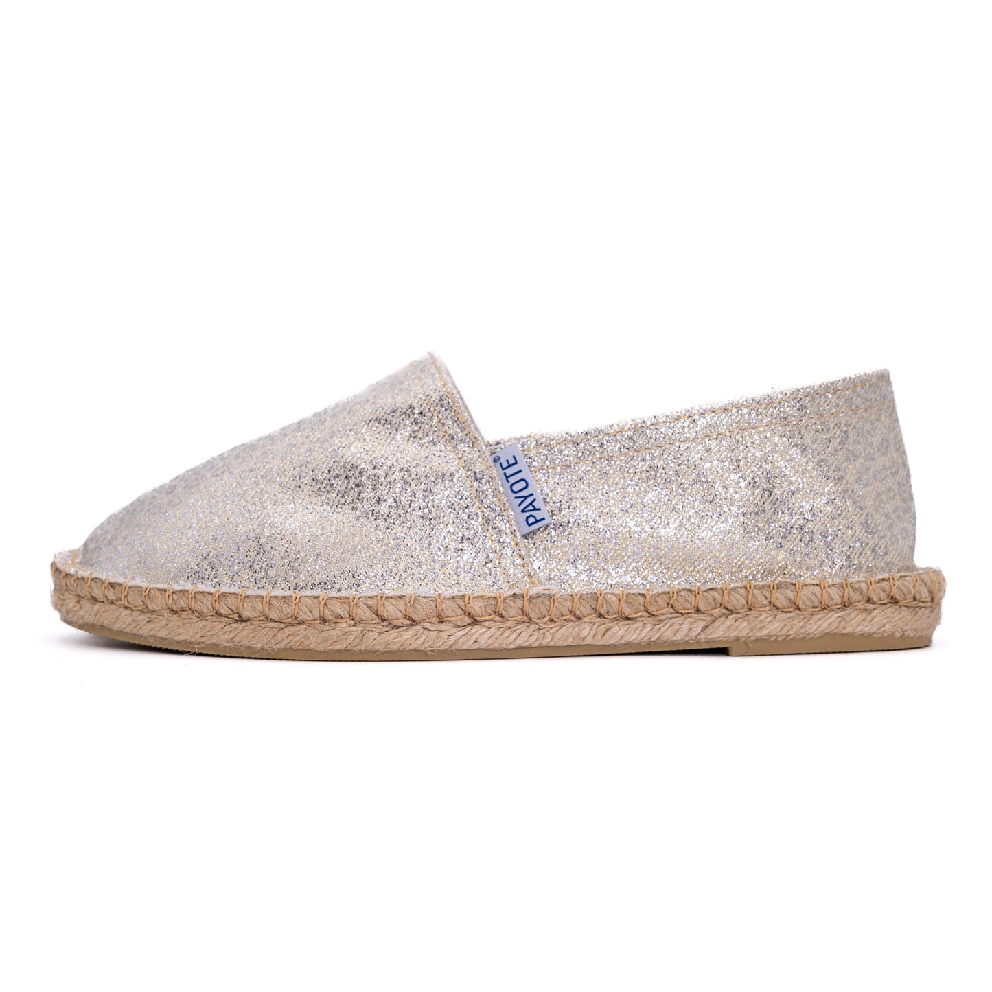 Espadrille argentée made in France