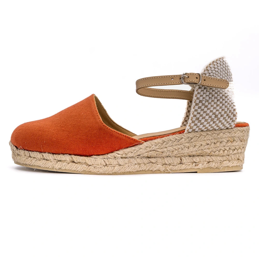 Espadrille compensée terracotta "Mado" made in France