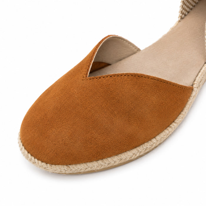 Espadrille Compensée Victoire Cognac à boucle - T5