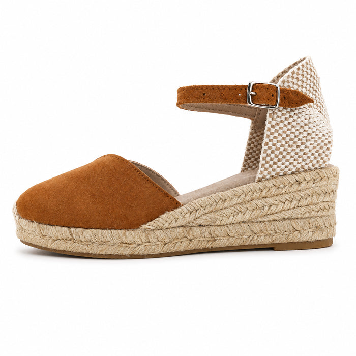 The Black Mado Buckle-Up Wedge Espadrille