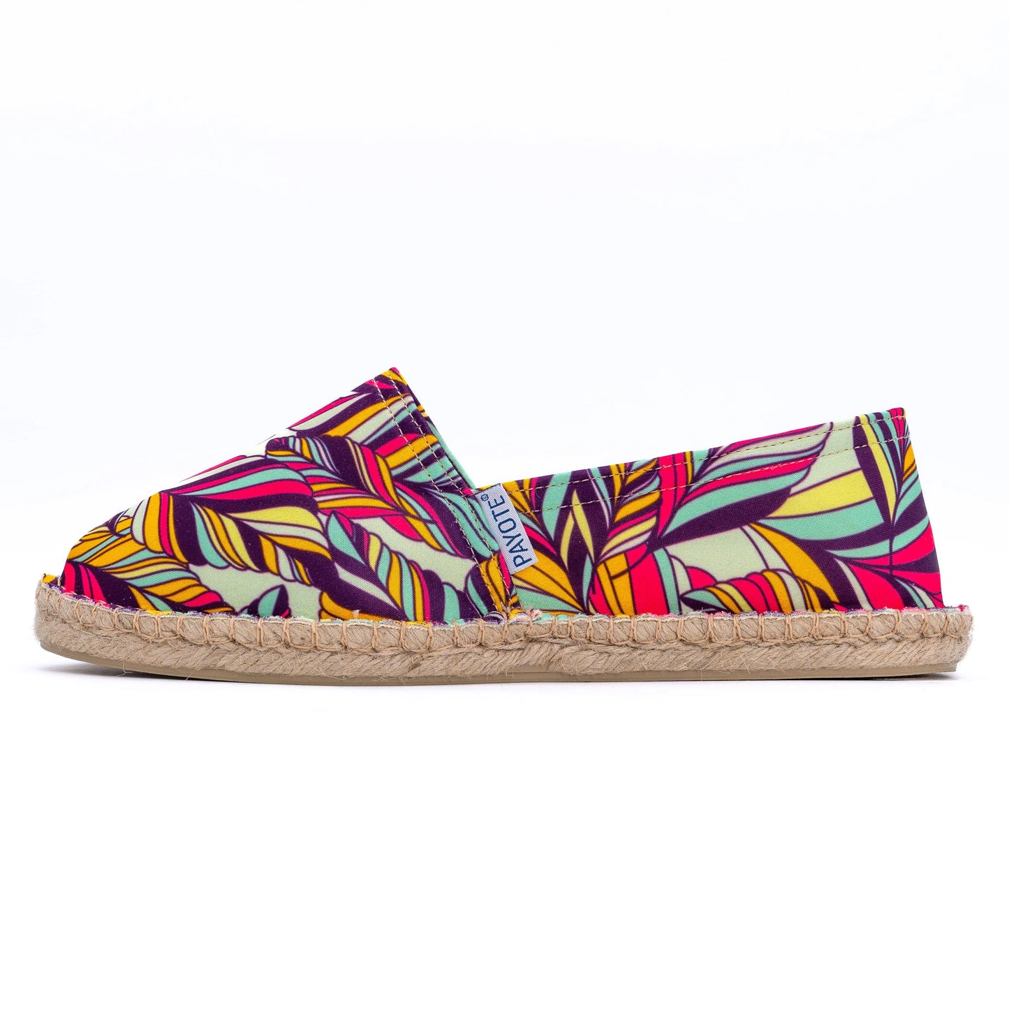 Espadrille à l'imprimé de feuilles multicolores