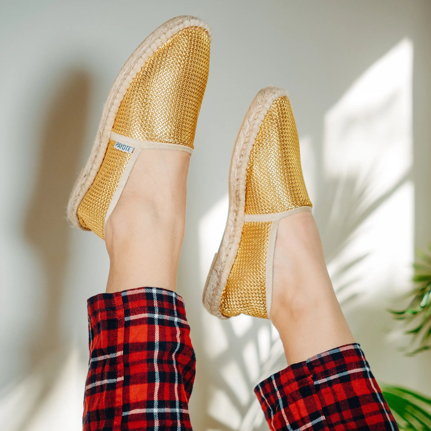 Espadrille Fourrée Dorée