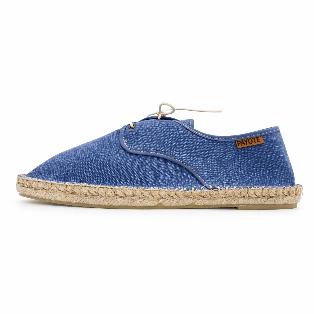 Espadrille à lacets bleu délavé