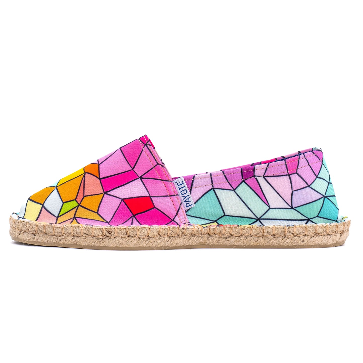 Espadrille à l'imprimé vitraux colorés